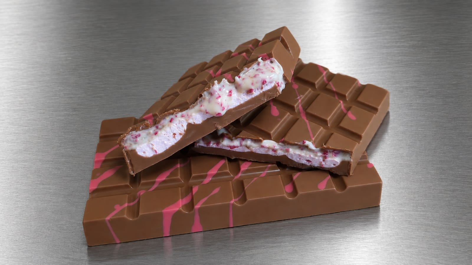 Melkchocolade met Franui & frambozen marshmallow
